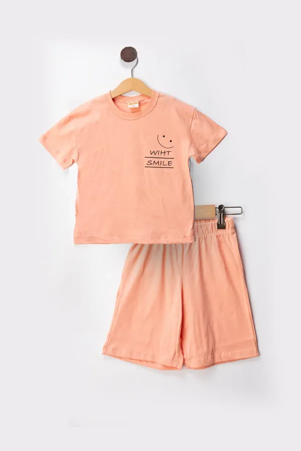 With Smile Şort T-shirt Çocuk Takım