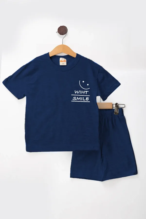 With Smile Şort T-shirt Çocuk Takım