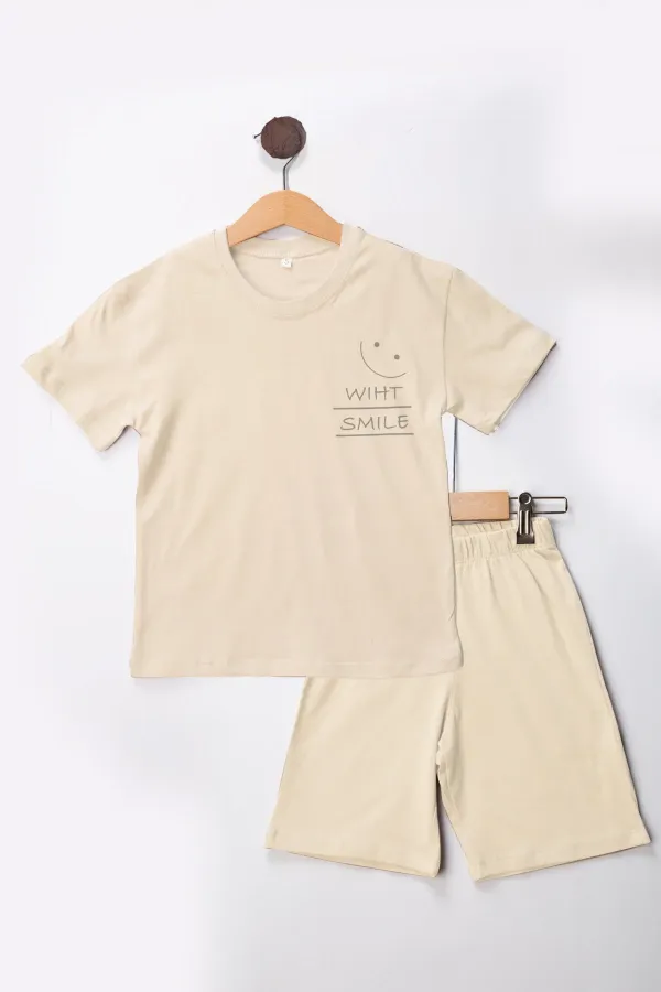 With Smile Şort T-shirt Çocuk Takım
