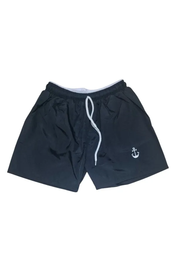 Çapa Nakışlı Çocuk Deniz Şortu