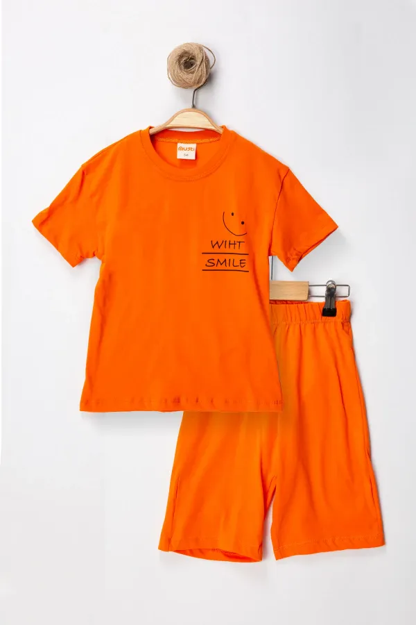 With Smile Şort T-shirt Çocuk Takım