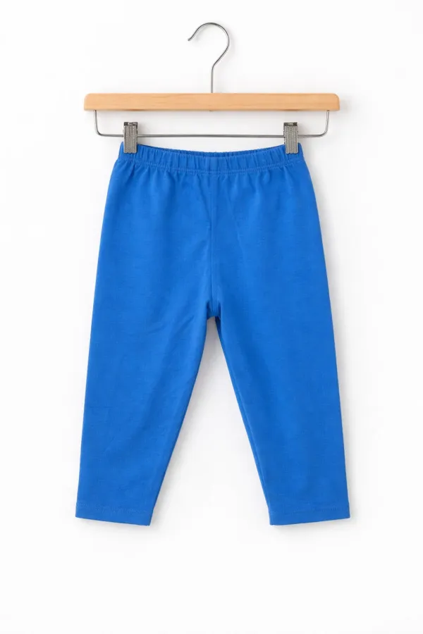 Düz Kız Çocuk Günlük Kapri Tayt