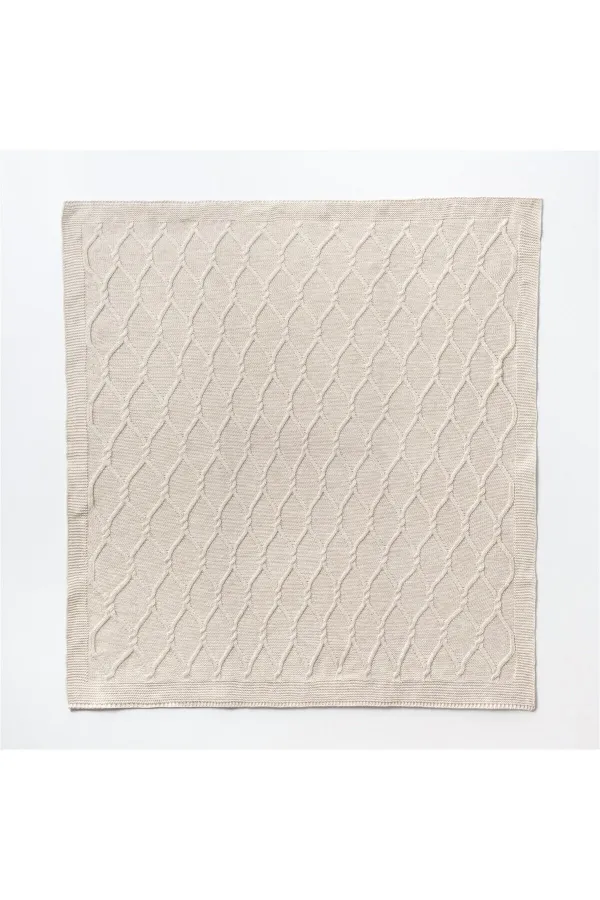 Soft Akrilik Bebek Triko Battaniye Bej