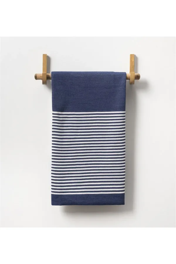 Çift Taraflı Bebek Triko Battaniye Lacivert