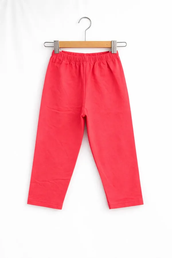 Düz Kız Çocuk Günlük Kapri Tayt