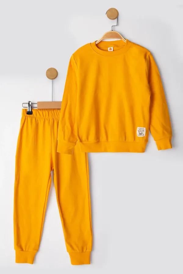 Basic Armalı 2 İplik Bisiklet Yaka Mevsimlik Çocuk Eşofman Takımı