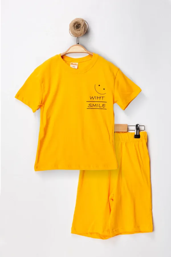 With Smile Şort T-shirt Çocuk Takım