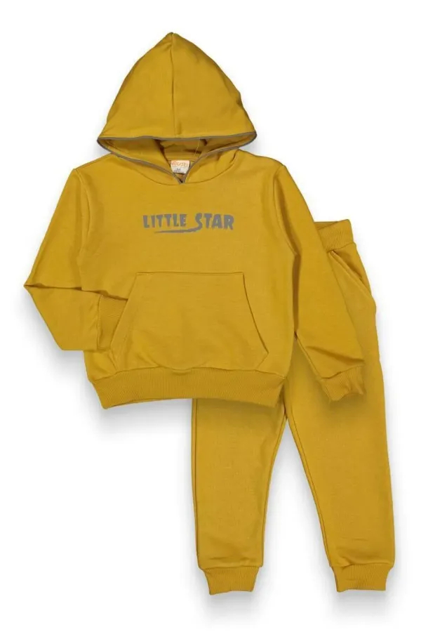 Little Star Kapşonlu Çocuk Eşofman Takımı HARDAL