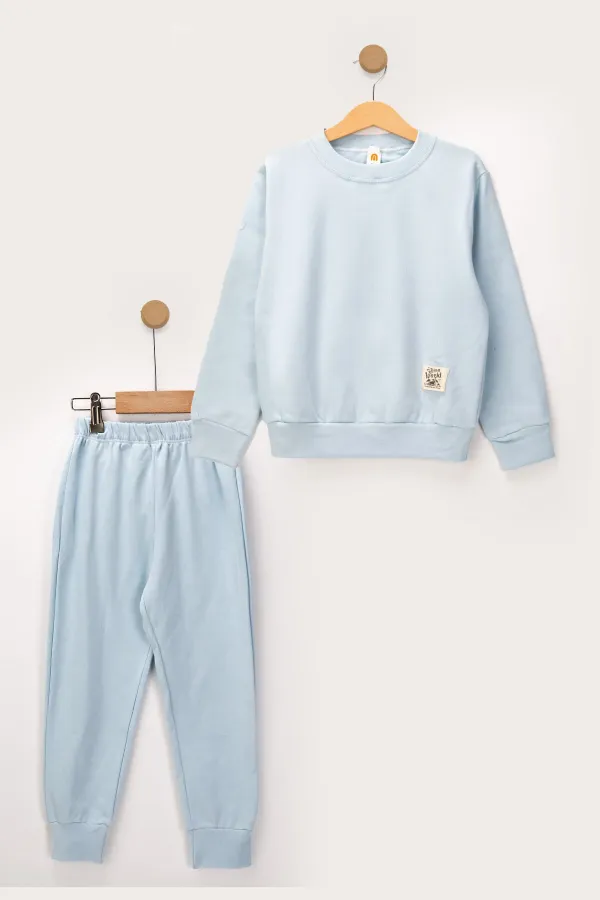 Fitilli Kaşkorse Bisiklet Yaka Çocuk Eşofman Takımı