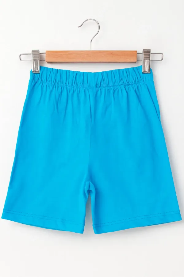 Renkli Düz Basic Rahat Çocuk Şort