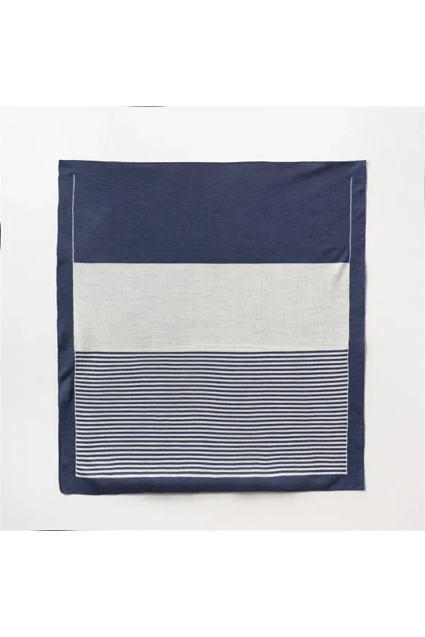 Çift Taraflı Bebek Triko Battaniye Lacivert