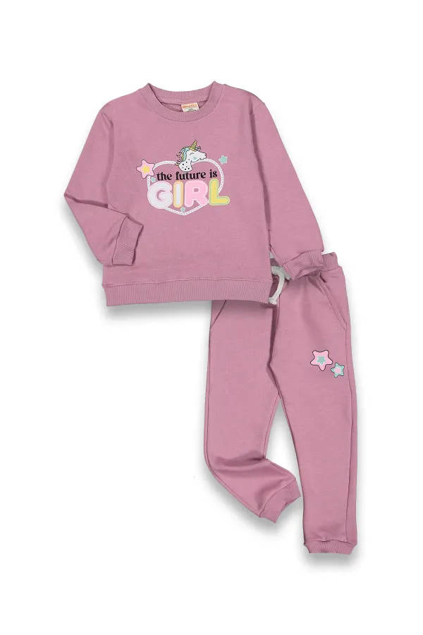 Unicorn Crew Neck Kids Tracksuit Set