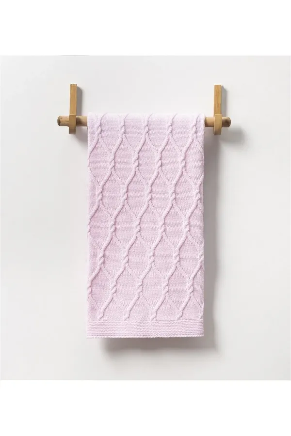 Soft Akrilik Bebek Triko Battaniye Pembe