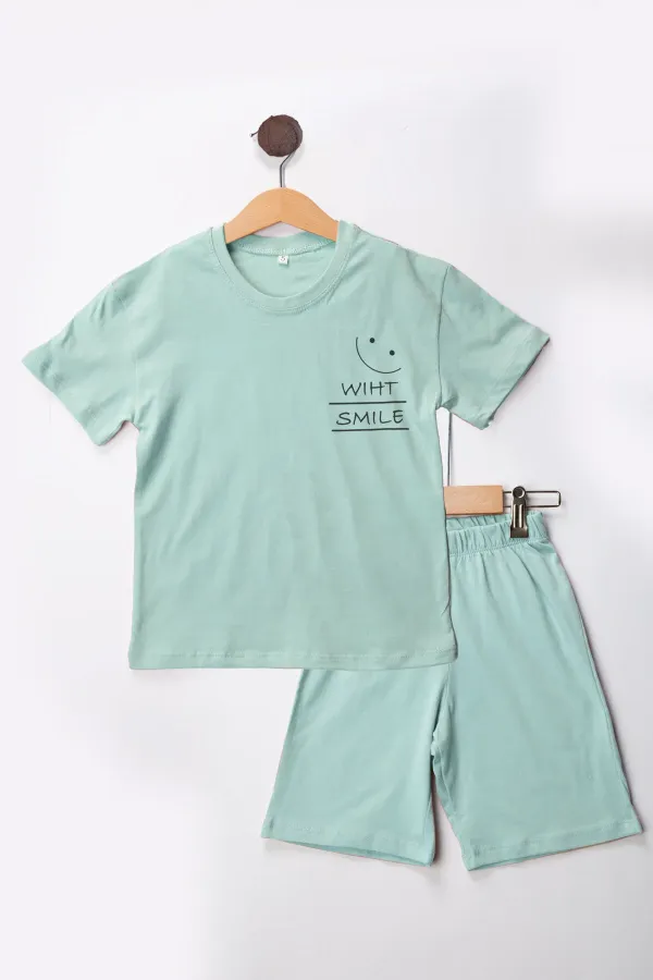 With Smile Şort T-shirt Çocuk Takım