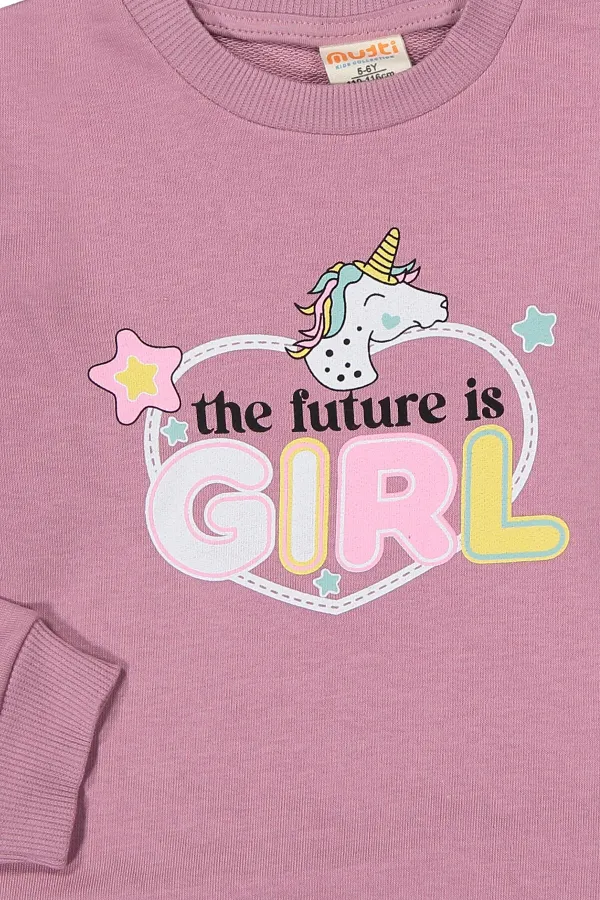 Unicorn Crew Neck Kids Tracksuit Set