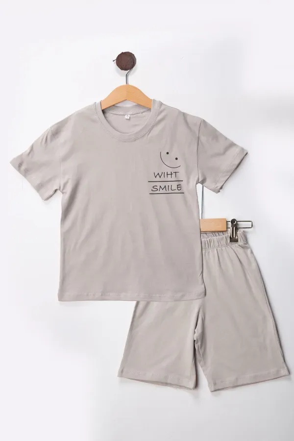 With Smile Şort T-shirt Çocuk Takım