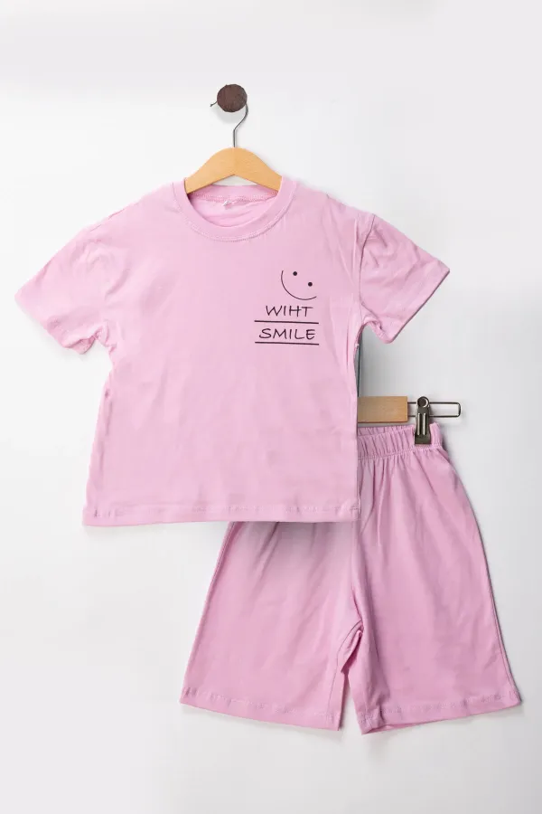 With Smile Şort T-shirt Çocuk Takım