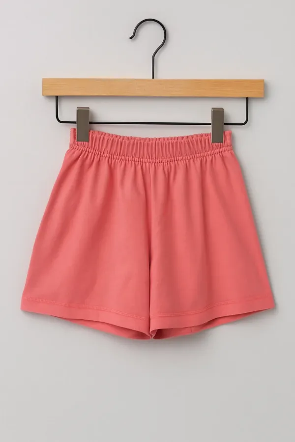 Renkli Düz Basic Rahat Çocuk Şort