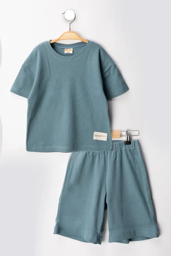Ensemble bébé/enfant Kashkorse : short et t-shirt confortables en lycra