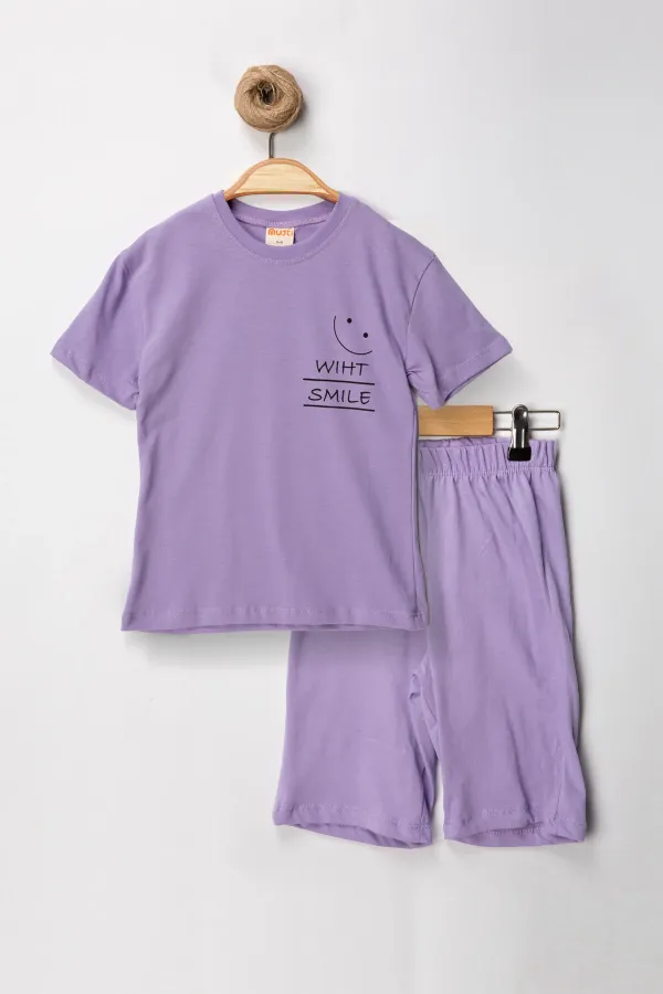 With Smile Şort T-shirt Çocuk Takım