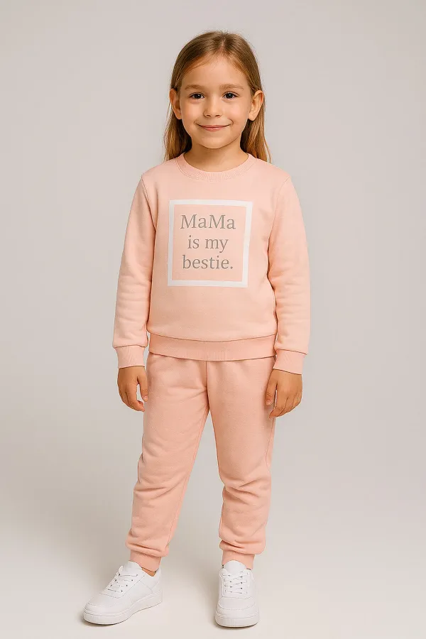 Mama Baskı 2 İp Kız Çocuk Eşofman Takım