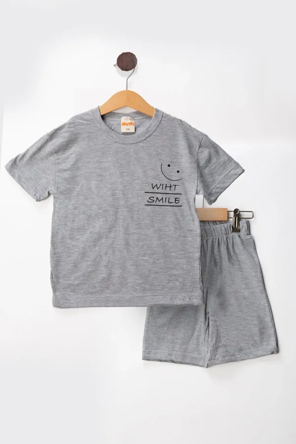 With Smile Şort T-shirt Çocuk Takım