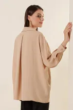 Polo Yaka Tek Cepli Oversize Ayrobin Gömlek