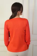Pull sans manches en mousseline à col en V pour femme