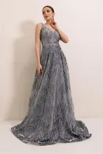 Simli Hayalet Tül Prenses Abiye