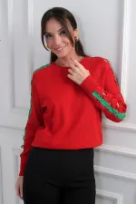 Chemisier rayé à manches longues pour femme