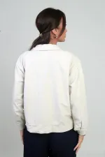 Kadın Torba Cepli Önü Fermuarlı Süet Mont