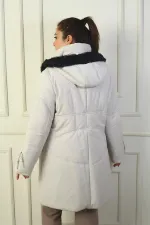 ANORAK DOUBLÉ DE DOUBLURE À CAPUCHE AMOVIBLE GRANDES TAILLES