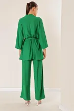 Bürümcük Pantolonu Cepli Kimono Takım