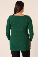 Pull tunique sport grande taille à épaules dénudées