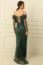 Beaded Strapless Lined Dress