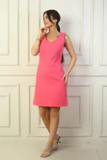 V Yaka Klasik Kısap Elbise