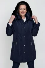 ANORAK DOUBLÉ À CAPUCHE AMOVIBLE GRANDES TAILLES