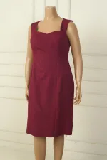 Kalın Askılı Astarlı Krep Kısa Elbise