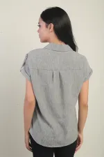 Kadın Polo Yaka Apoletli Gömlek