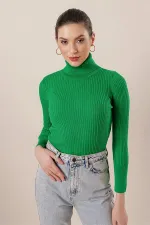 Turtleneck Lycra Acrylic Knit Sweater