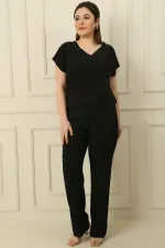 Pantalon grande taille avec taille élastique