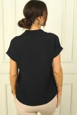 Polo Neck Double Sleeve Ayrobin Blouse