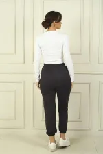 Kadın Beli Ve Paçası Lastikli Cepli Oysho Pantolon