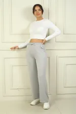 Kadın Beli Lastikli Cepli Palazzo Oysho Pantolon