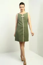 Women's Short Dress with Self-Interfacing and Bow Detail