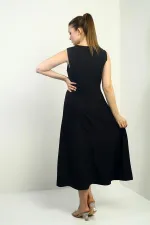 Women's Midi Dress with Chain Detail