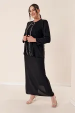 Ensemble veste doublée à paillettes et pierres BB