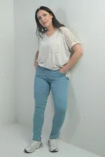 Women's High Waist Straight Leg Lycra Plus Size Jeans