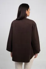 Gilet en cachemire 3 fils pour femme avec devant en dentelle