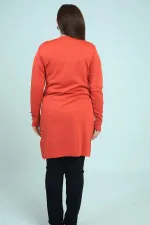 Tunique grande taille pour femme, ornée d'une tresse sur le devant, en fil froid.